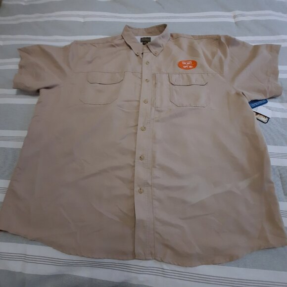 C.E. Schmidt Workwear Vented Shirt  Mens 3XL Chest Pockets Tan NWT - Picture 1 of 9
